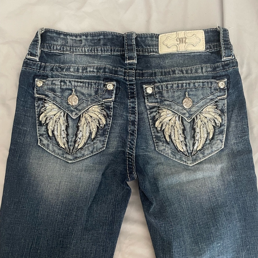 MISS ME Low Rise Bootcut w/ Angel Wings